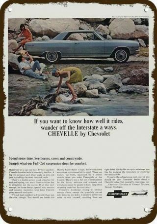 1965 Chevrolet Chevy Chevelle Malibu Sport Car Vintage Look Metal Sign