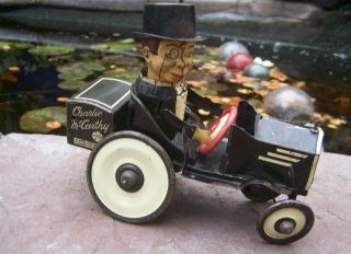 Antique Charlie Mccarthy - Edgar Bergen Buggy - Crazy Wind Up Tin Car Marx Toy