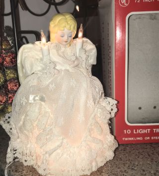 Vintage House Of Lloyd 10 - Light Tree Top Angel With Box