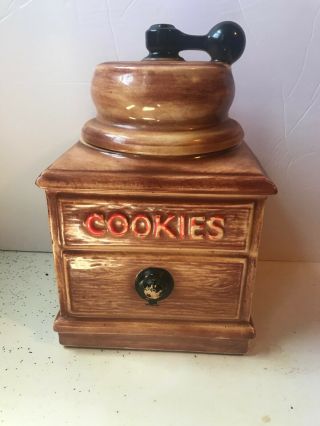 Vintage,  Mccoy Usa Coffee Grinder Cookie Jar,  1960 