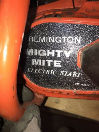 Vintage Remington Mighty Mite Electric Start Chainsaw Model MMES Antique Saw 2