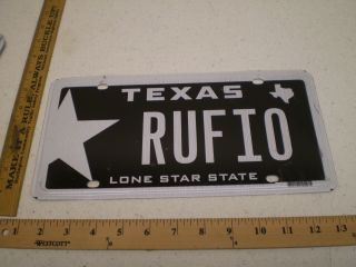 Texas Tx Vanity License Plate Rufio Lost Boys Hook Peter Pan Dante Basco