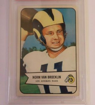 1954 Bowman Football Norm Van Brocklin 8 PSA 7 3
