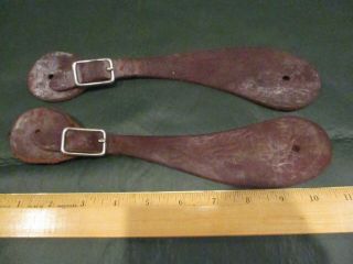 Vintage Made In Mexico Leather Cowboy Spur Straps W/ Buckles