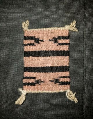 Vintage Native American Navajo Indian Miniature Sampler Wool Rug Colors
