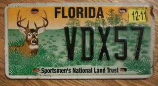 Florida License Plate - 2011 - Vdx57 - Sportsmen 