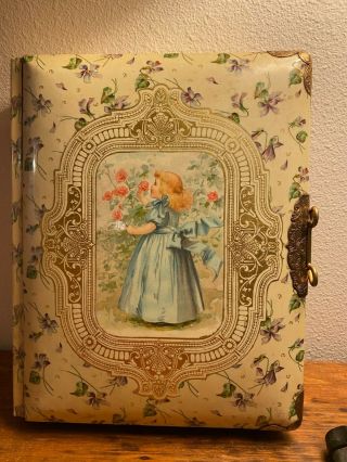 Antique Victorian Photo Album With Clasp