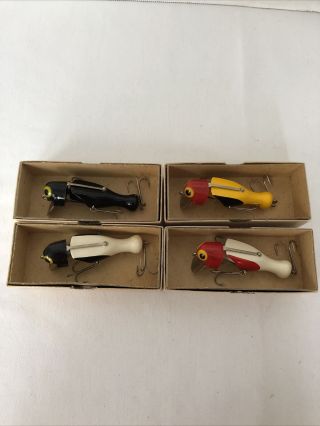 Vintage Swivalure Double Action Fishing Lures Set Of 4