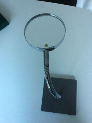 Vintage Quickset Adjustable Stand Magnifier Heavy Metal Base And 5 Inch Diameter