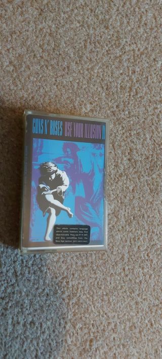Vintage Collectable Music Cassette Tape.  Guns And Roses Use Your Illusion 2