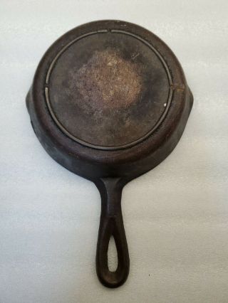 Vintage Cast Iron 6 1/4 " Skillet Frying Pan.  No.  3 Round Skillet