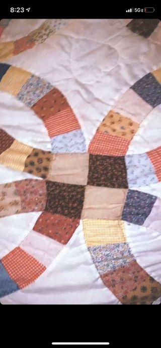 vintage handmade quilt queen size 2