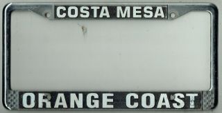 Costa Mesa California Orange Coast Amc Jeep Vintage Dealer License Plate Frame