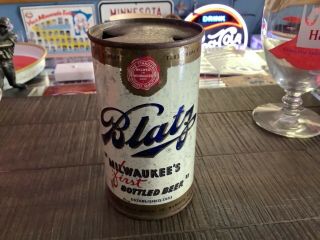 Vintage Blatz Steel 12 Oz Beer Can - Empty - Some Light Rust - Milwaukee Wi.