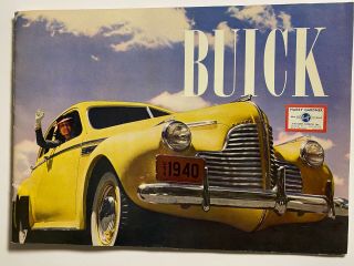 1940 Buick Full Line Deluxe Sales Brochure Full Color 29 Pages