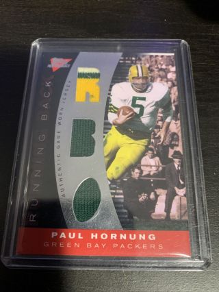 2007 Topps Performance Paul Hornung Jersey Packers 9/25 Patch 3 Color