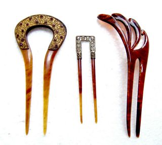 Three Vintage Victorian Edwardian Hair Pins Hair Accessories