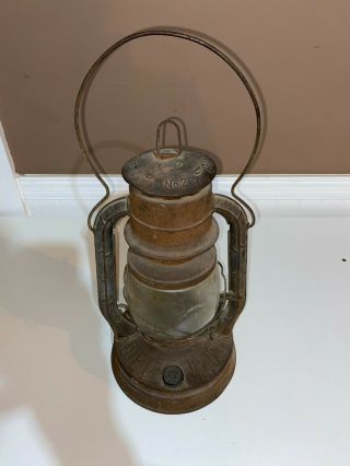 Vintage Oil Lantern Dietz No.  2 D - Lite York Usa Rusty Patina 13 "