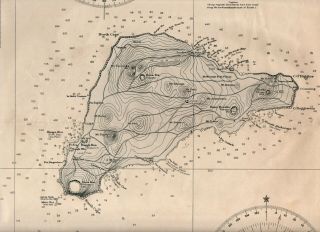 Us Navy Hydrographic Office - Easter Island Isla De Pascua Rapa Nui Military Map