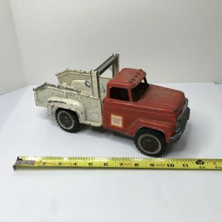 Vintage Hubley Mighty Metal Truck Red White Made In Lancaster,  Pa Usa