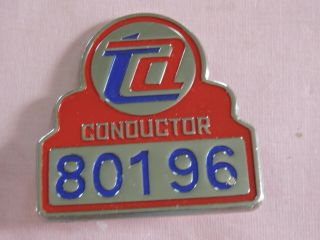 Obsolete York City Transit Subway Ta Nycta Railroad Conductor Nyc Badge