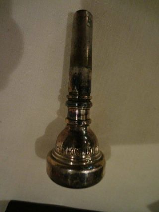 Vtg Trumpet Mouthpiece Vincent Bach Corp Mt Vernon Ny 7c Silver Plated