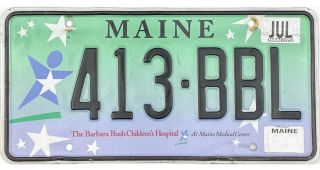 99 Cent Maine Barbara Bush Children’s Hospital License Plate 413 - Bbl Nr