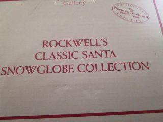 Vintage Norman Rockwell Santa ' s Workshop Christmas Snow Globe 1992 3