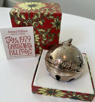 Vintage 1979 Wallace Silversmiths Annual Christmas Bell Ornament