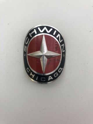 Vintage Schwinn Head Badge Chicago 1985 A1