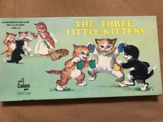 Cadaco The Three Little Kittens Board Game Complete 1978 Vintage