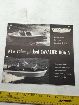 Ad Specs Chris Craft Boat Showboats 1957 Cavalier Boats Big Ad Utility Runabout