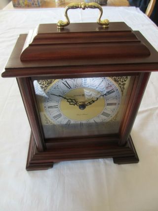Howard Miller Dual Chime Mantle Clock 612 - 481 Mahogany Case Quartz