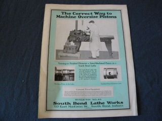 Vintage 1925 South Bend Lathe Bulletin No 85