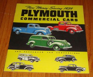 1939 Plymouth Commercial Car Truck Sales Brochure Pickup Roadking