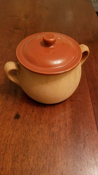 Vintage Red Wing Pottery Bean Pot 402 With Lid 403 Vg To Ex Cond
