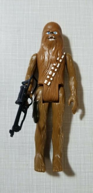 Vintage 1977 Star Wars Chewbacca Action Figure With Bowcaster Rifle