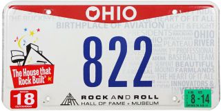 2014 Ohio Rock & Roll Hall Of Fame License Plate (jimmy 