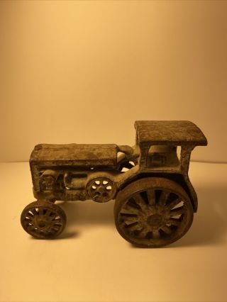 Avery Antique Cast Iron Toy Steam Tractor 1920s Paint - Black,  Red Gold