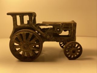Avery Antique Cast Iron Toy Steam Tractor 1920s Paint - Black,  Red Gold 2