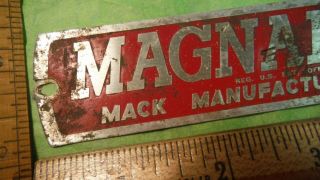 AY24 Magnadyne Mack Manufacturing Corp Equipment Advertising Tag Vintage 1950s 2
