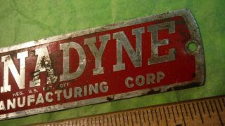 AY24 Magnadyne Mack Manufacturing Corp Equipment Advertising Tag Vintage 1950s 3