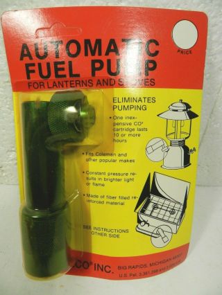 Nos Automatic Fuel Pump Gas Stove Lantern Gazco Fits Coleman Others Vtg Camping