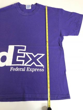 Vintage 1990 ' s Federal Express T - Shirt Size Large Made In USA 2