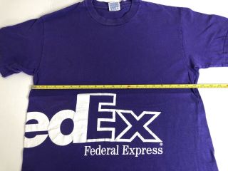 Vintage 1990 ' s Federal Express T - Shirt Size Large Made In USA 3