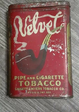 Vintage Velvet Tobacco Vertical Pocket Tin