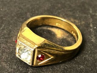 Vintage 12k Gold Filled Sterling Mens Estate Ring Size 8.  75