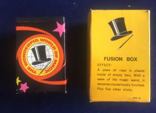 Vintage Magic Trick Fusion Box: Remco 1975 Vanish Produce Or Change Objects Easy