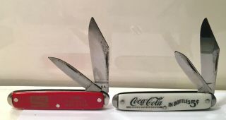 Vintage 1982 Coca - Cola Knoxville World Fair Pocket Knives (2) U.  S.  A.