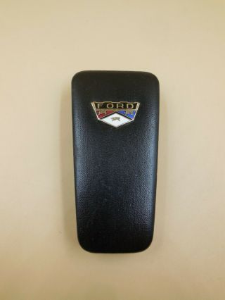 Vintage Ford Dealer Promo Leather Key Case / Holder / Prompt